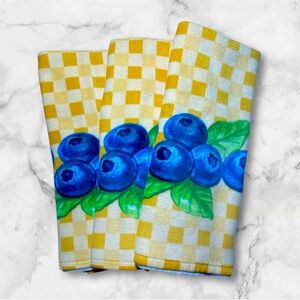Terry Town Blue, Yellow & Green Three Dish Towels